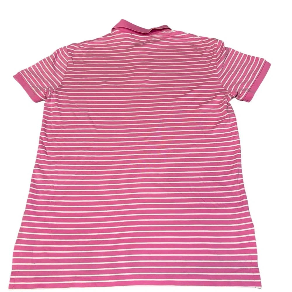 Ralph Lauren Men’s Pink and‎ White Polo Shirt size Medium